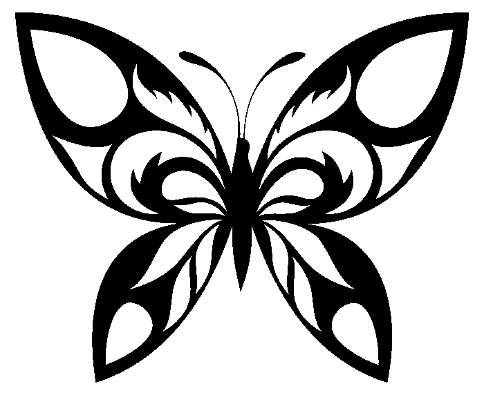 trendy og veldig flotte ideer om temaet tatovering sommerfugl - her er en svart flygende sommerfugl