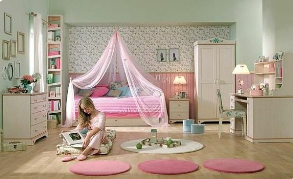 dormitor tineret Jaluzele set roz