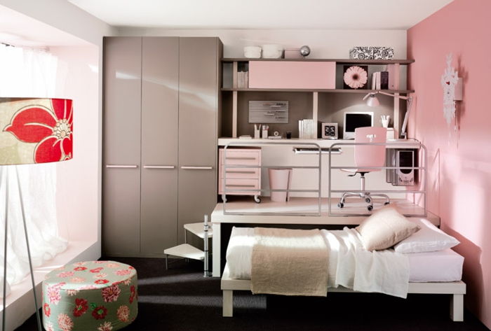macchiato moderne, pereți de culoare-sublinia dormitor tineret culoare latte-