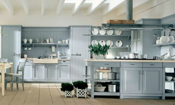 bucătărie-Underline-idei de perete de culoare albastru deschis
