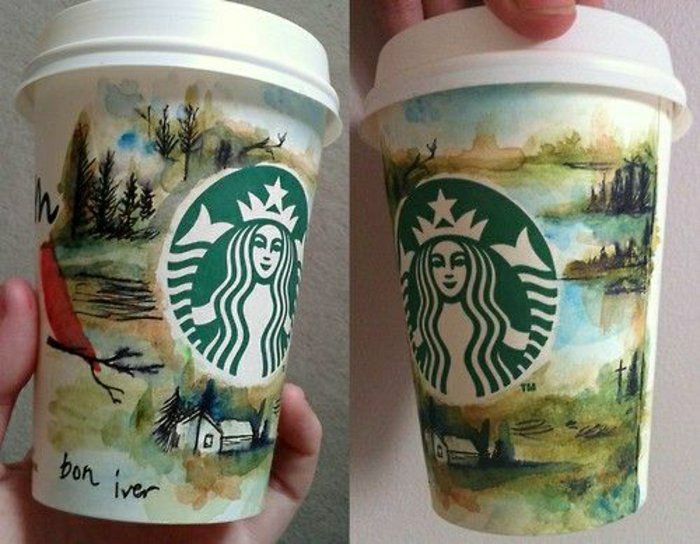 kaffeebecher-to-go de hârtie ceașcă de Starbucks arta