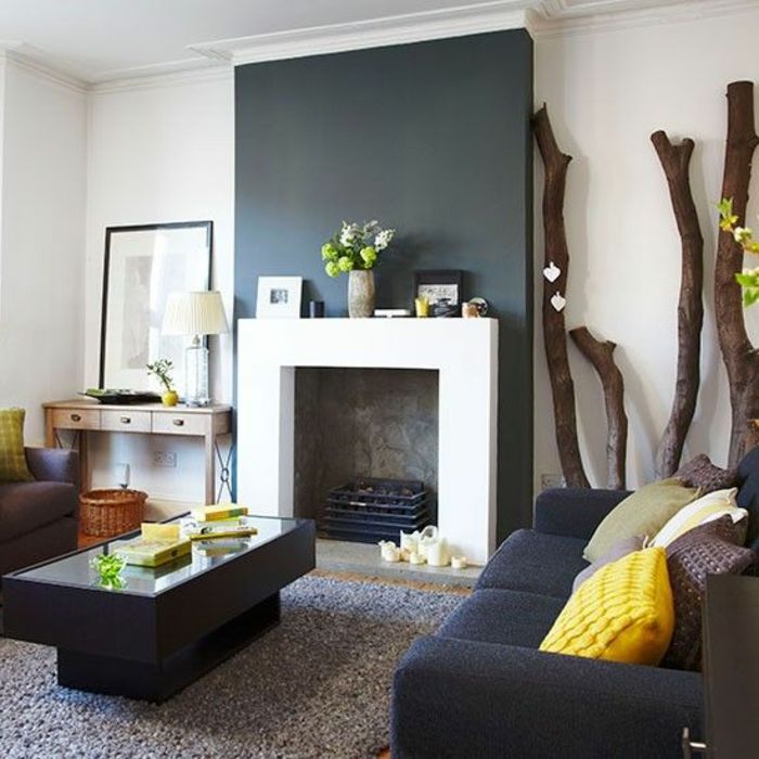 spis-murad-blågrå vägg matta kvadrat soffbord glas Dark-soffa-Leselampe-Holzdeko