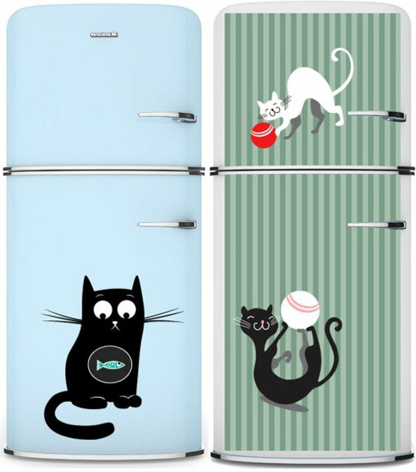 pisică-autocolante-pentru-inovatoare idei-frigider-