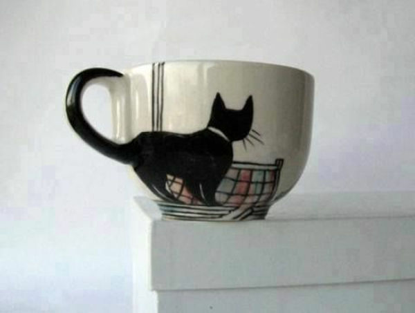 gato figuras-preto de cerâmica-vidro-