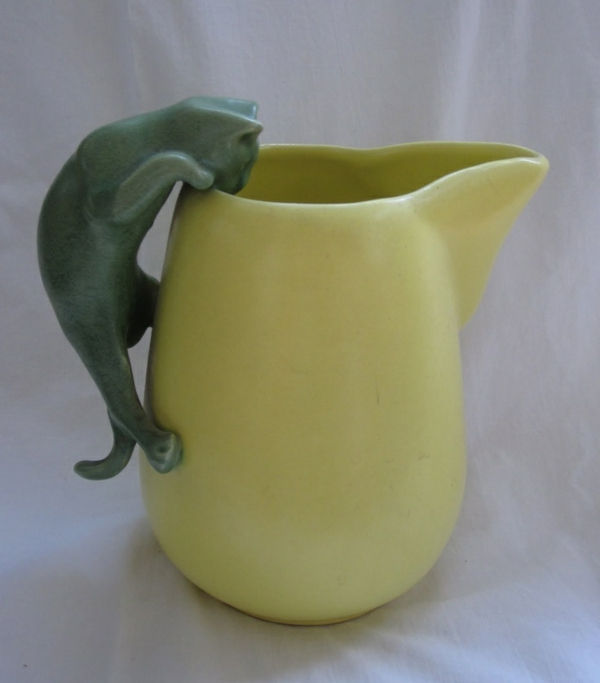 figuras-de-cerâmica-pot verde-gato
