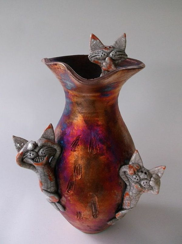 gato figuras-de-cerâmica-funny