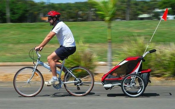biciclete pentru copii trailer-super-cool-modern-model în roșu-culoare