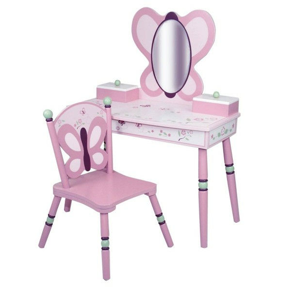 otroška mizica-rožnato-model metulj-oblike