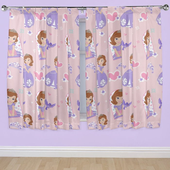 cortinas das crianças rosy-purple-wall