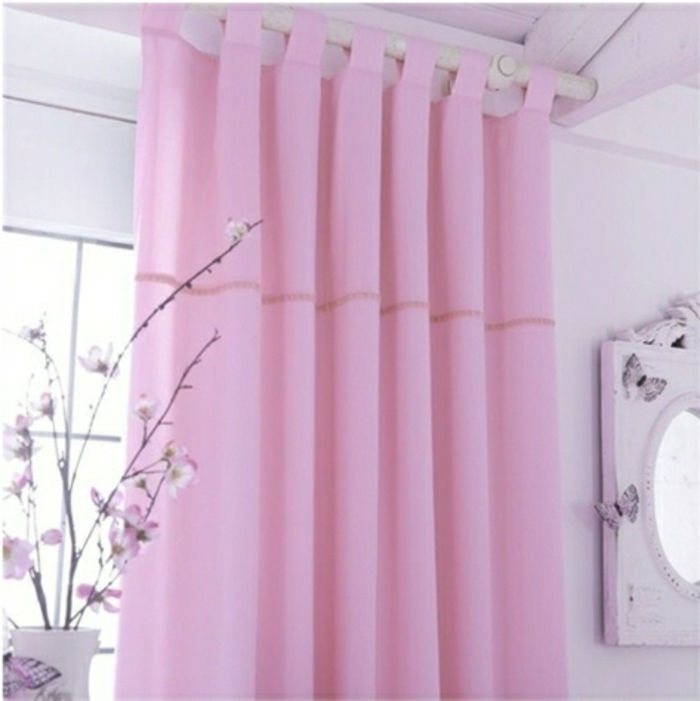cortinas para crianças em cetim-de-rosa-para-princesas