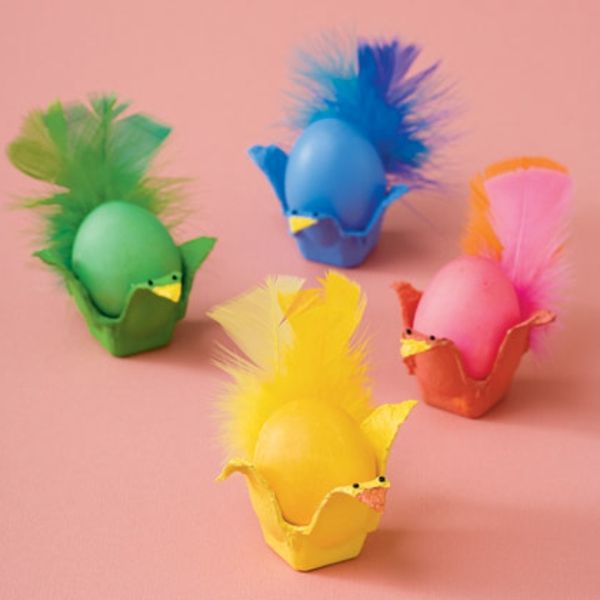 idee artigianali per la scuola materna - bel pollo in colori colorati