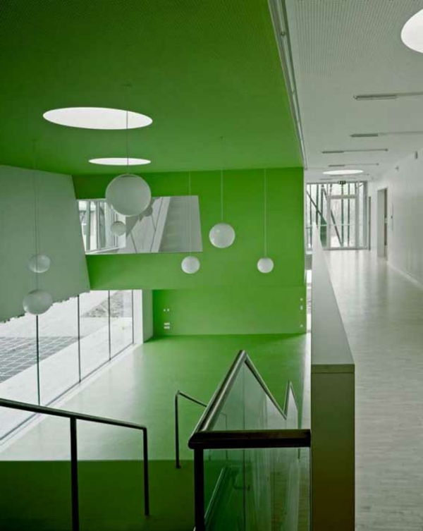 przedszkola, wnętrze-zielony-ścian