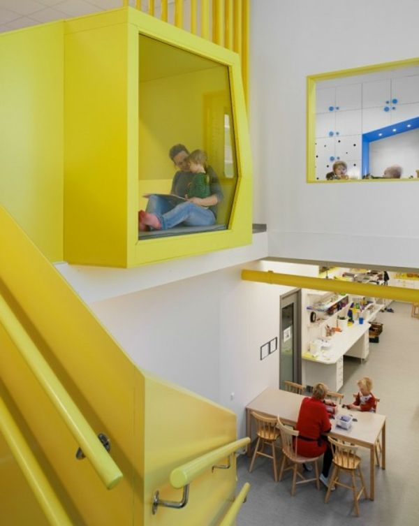 grădiniță de interior în galben-culoare