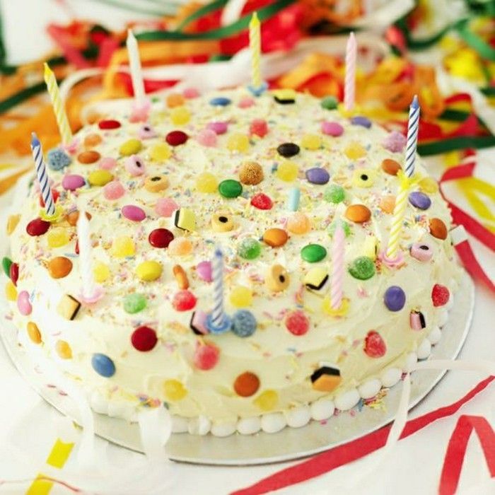vaikai gimtadienio tortas Spalvingi modelis-kremas saldus dizainas