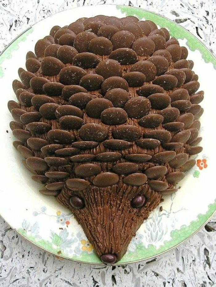 otroci torto-ježek-of-čokolade