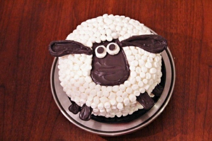 bambini birthday cake-sheep-motif divertente Pie