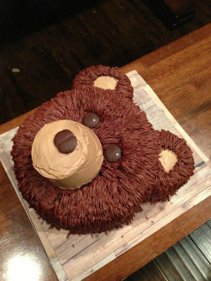vaikai gimtadienio tortas-meškiukas-galvutė