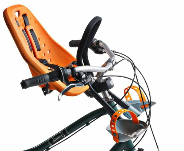 otroški sedež kolesa oranžno kolo sedeža spredaj