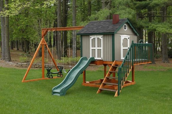 loc de joaca pentru copii-the-grădina-swing și glisare