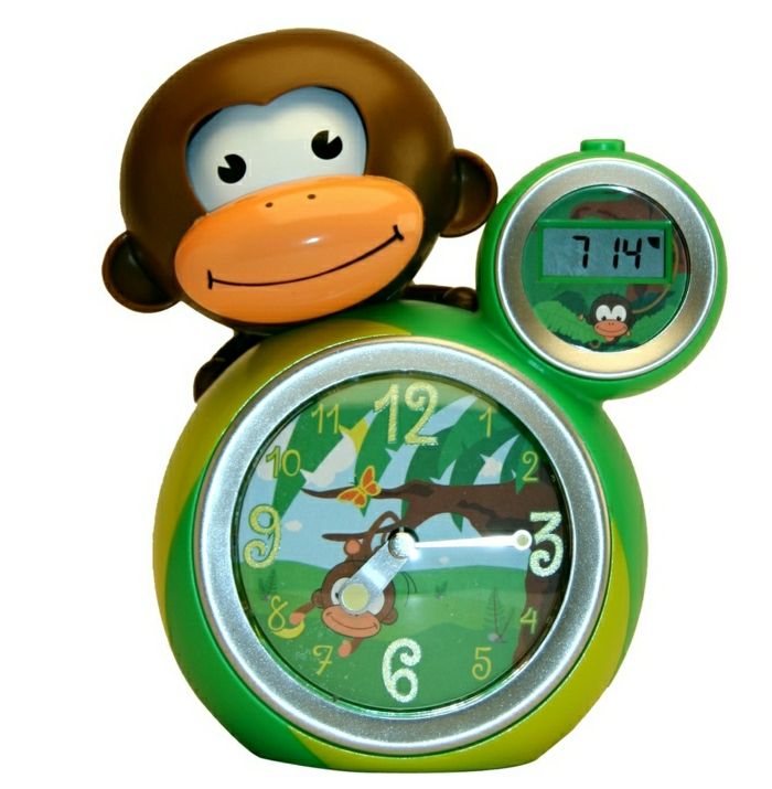 alarme crianças relógio digital analógico-funny-campainha do macaco