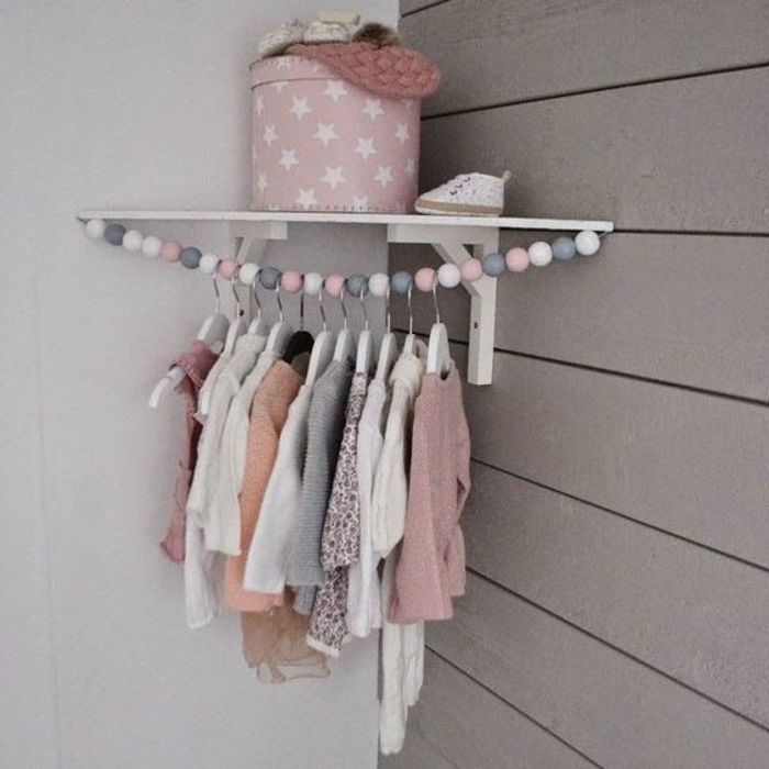 Çocuk odası için fikir kutusu pembe yıldız ile dekorasyon kolye bebek giysileri için bebek odası için köşe
