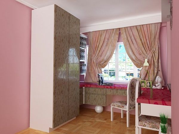medelynas-baldams-rožinis spalvos didelis spintelė