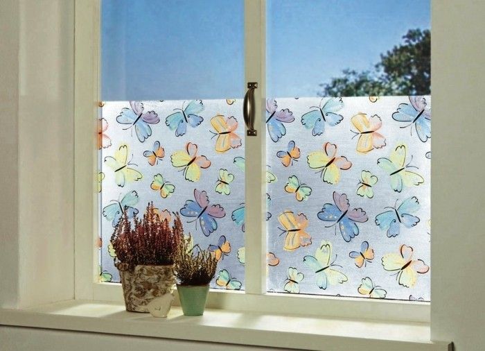 plantskola-Fensterdeko-fönsterfilm fjärilar
