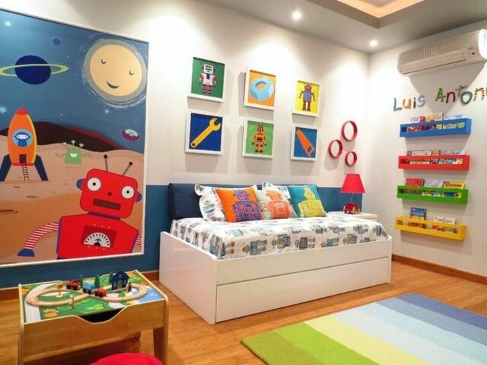 krásna detská izba návrh nápad v miestnosti malého chlapca farebné nápady veľký obrázok