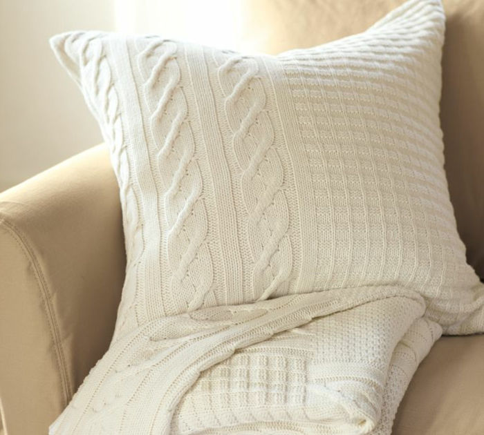yastık-örme-beyaz kare tasarımı