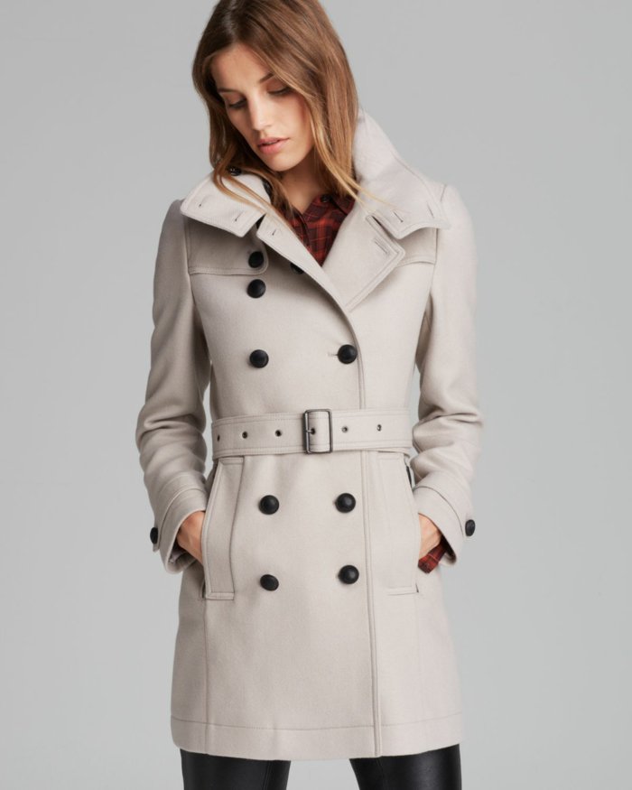 klassisk modell double breasted coat-of-Burberry