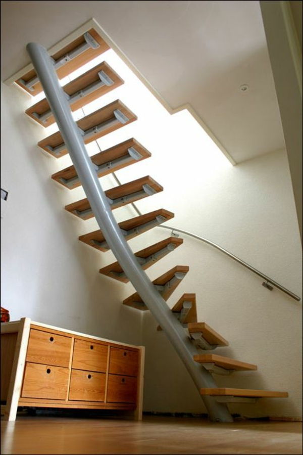 apartman dairesi için küçük merdivenler-tasarım-fikir-yer tasarrufu sağlayan merdivenler