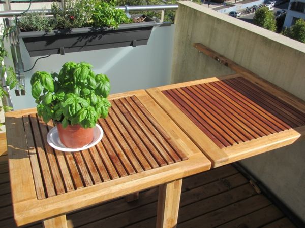 -small-balkon, zložljiva miza-sodobni kadrovski ideje, balkon-terasa-einrichten--