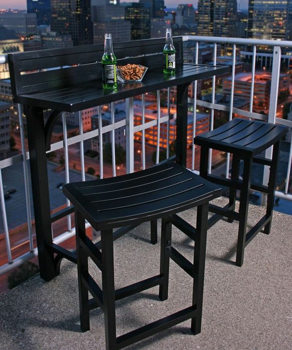 --kleine-balkon, zložljiva miza-sodobni kadrovski ideje, balkon-terasa-set ----