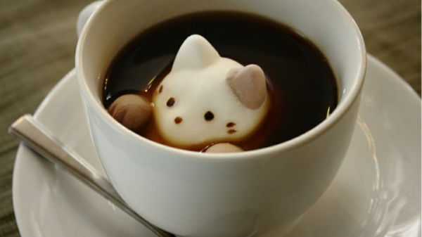 stor-cat Foam Dekoration av kaffe