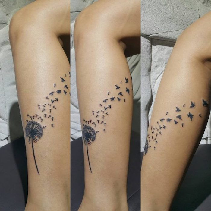 motive pentru tatuaje mici, femeie cu tatuaj de flori pe picior