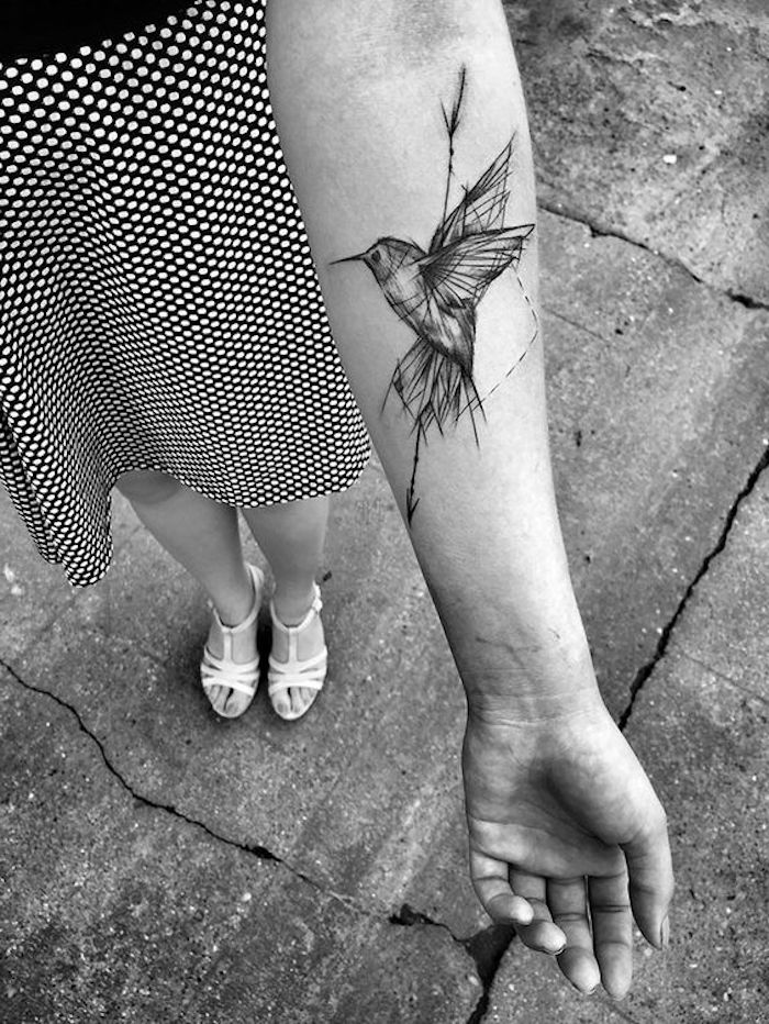 najobľúbenejšie tetovanie, malé tetovanie na predlaktie, vták