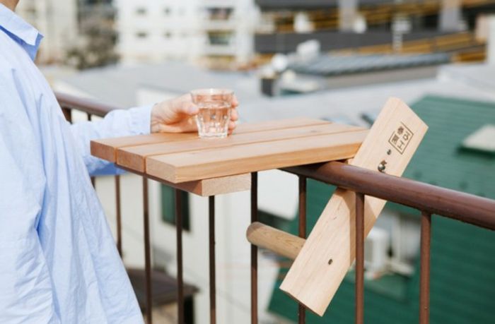 liten balkong bord-unik foto-