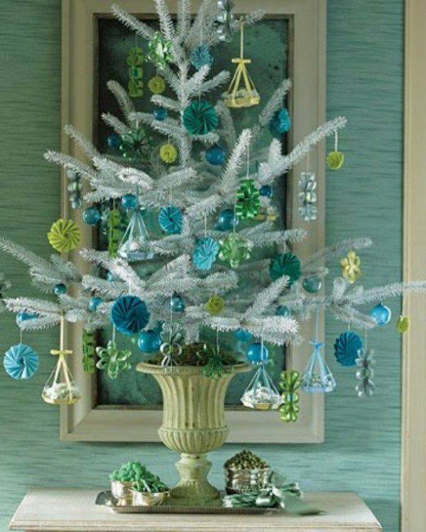 küçük dekoratif Noel ağacı-yapay-çömlek oyuncaklar