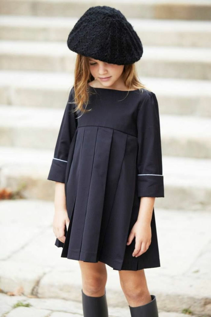 pequeno-Girl Vestido Curto-cap malha de estilo francês Glamour-chic-doce