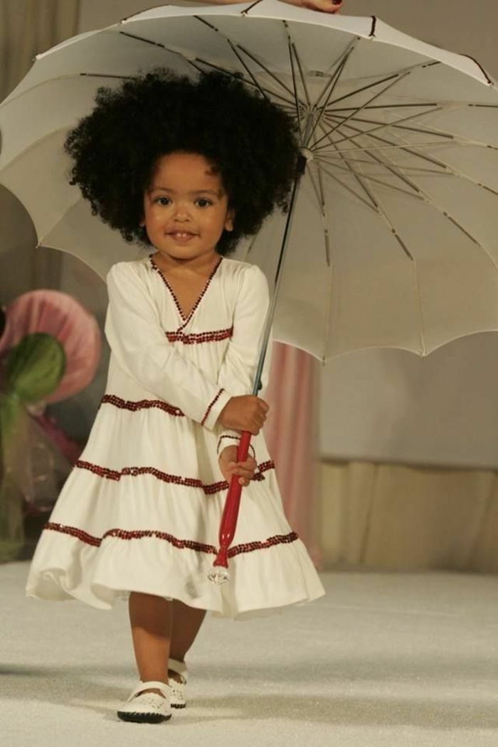 Little Girl-umbrela pentru copii alb-negru chic