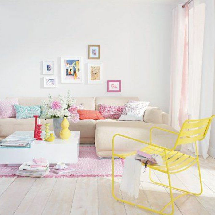 mažas gyvenamasis kambarys-nustatyti spalvos akcentai naudojimas
