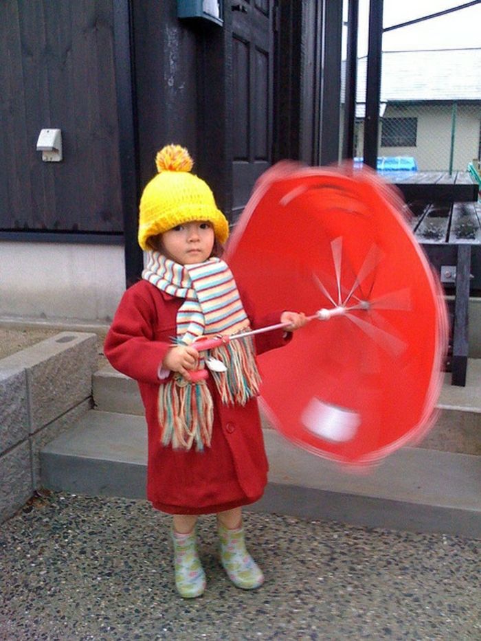 Mici Coat fata dulce roșu colorat copii fular-roșu-umbrelă
