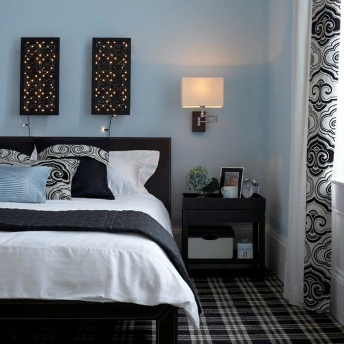små vackra sovrum-med-väggbelysning-make