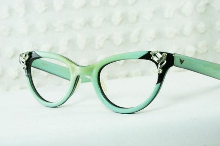 kokett-grønne briller uten stivelse for damer