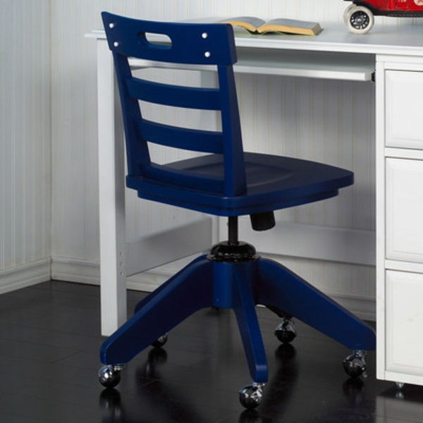 confortevole sedia girevole-con-moderno-design-in-Dark Blue
