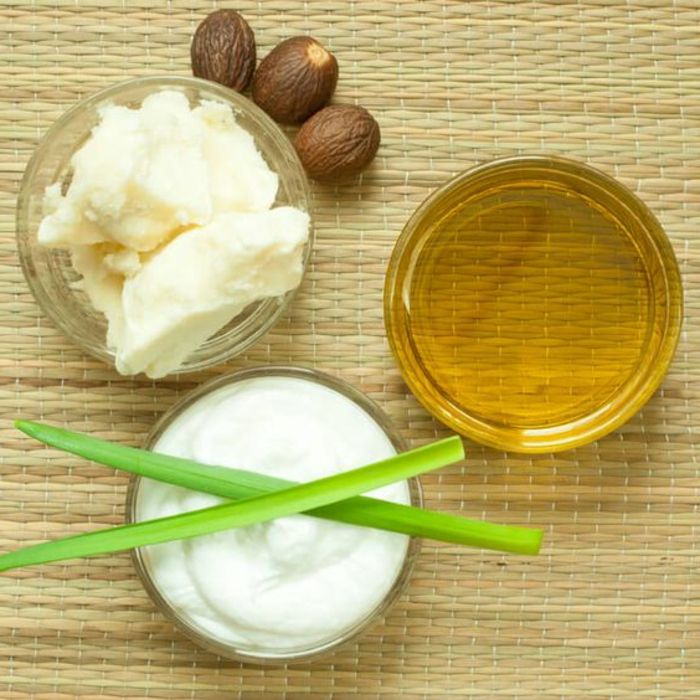 Gör naturliga kosmetika själv: ögonkräm med sheasmör, kokosmör, aloe vera och olivolja