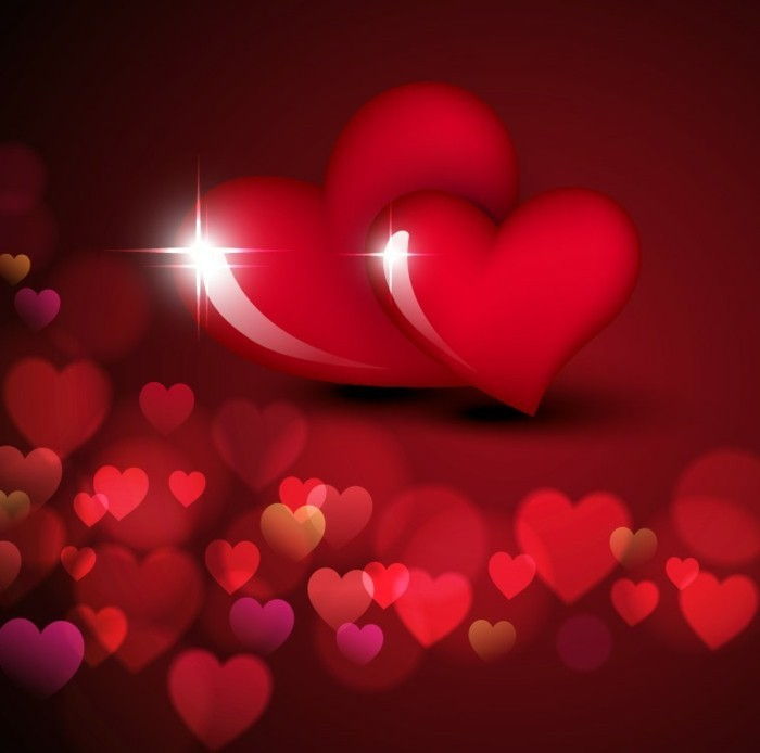 liber tapet Valentine-frumos-design-două strălucitor inima-