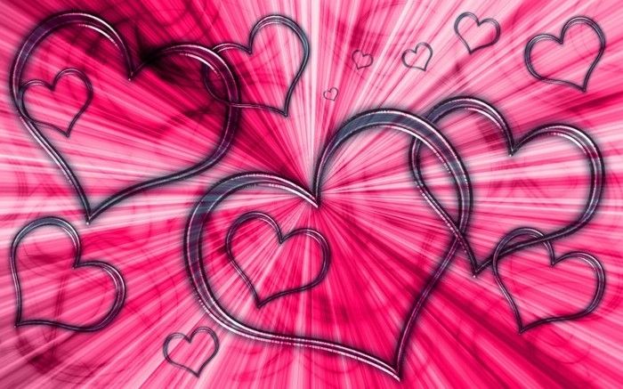 livre papel de parede do fundo do Valentim-rosada cinza de coração
