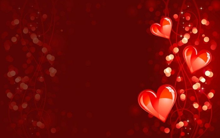 liber tapet Valentine-roșu-fundal inimile-stralucitoare-