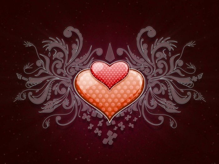 proste ozadje valentinovo-super-srce-in-dekorativni-elementi